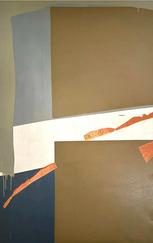 Barbara Beck 1965 Large Scale Abstract Oil Painting on Canvas