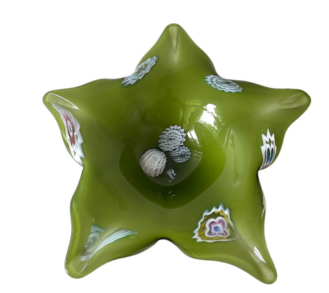 Vintage Mid-Century Murano Glass Star Bowl