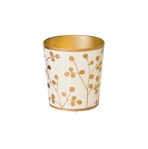 Pods Handpainted Oval Metal Wastebasket