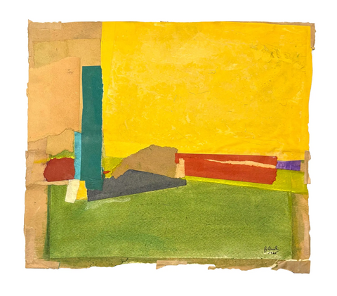 Barbara Beck 1965 Paper and Paint Collage - Signed and Dated
