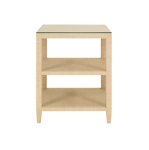 Amie Natural Grasscloth Side Table