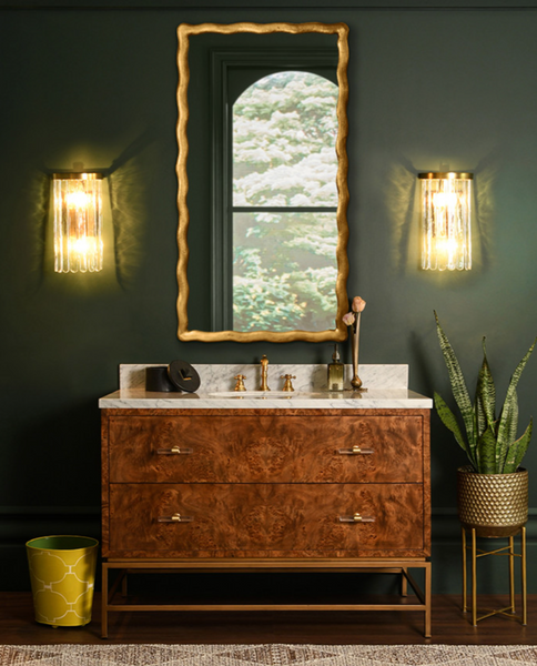 Clifford Dark Burlwood 48" Single Sink Bath Vanity