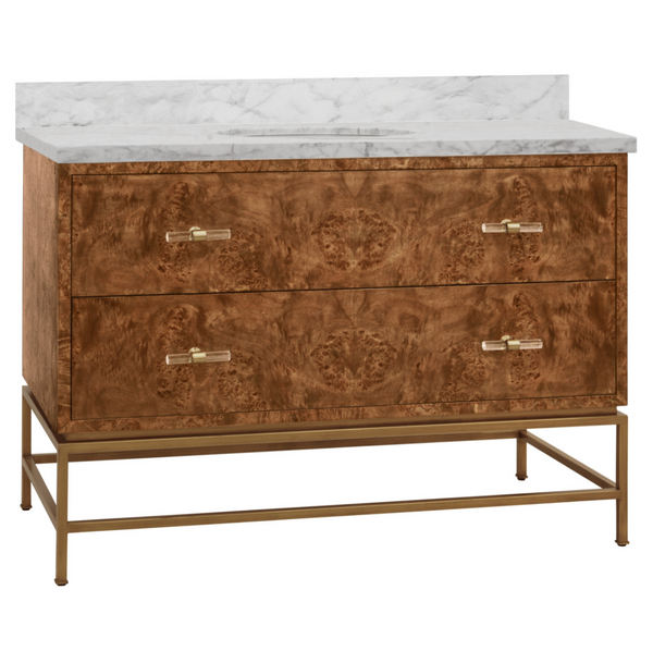 Clifford Dark Burlwood 48" Single Sink Bath Vanity