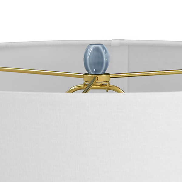 Cece Light Blue Glaze Scalloped Ceramic Table Lamp