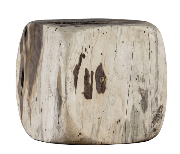 Erosion Bleached Teakwood Side Table