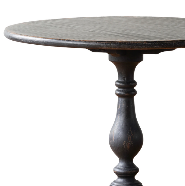 Linnea Upcycled Pinewood Round Pedestal Dining Table