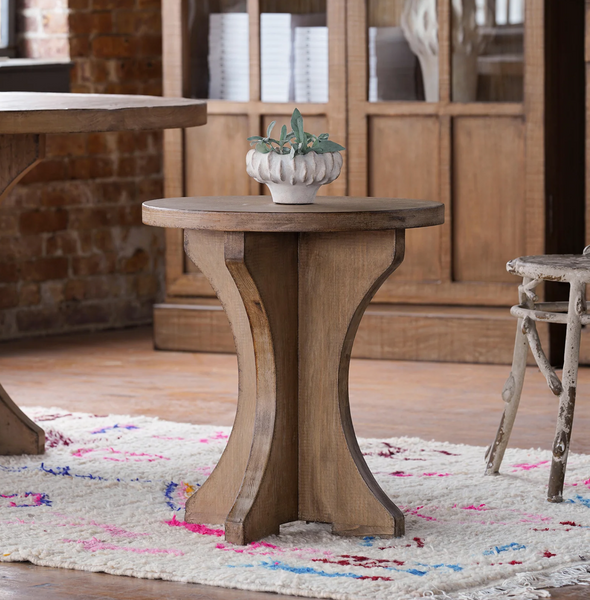 Brutus Pine Side Table - Matthew Izzo Collection