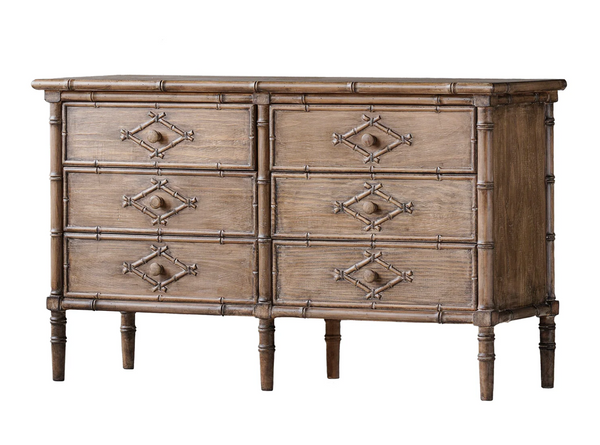 Bahama Faux Bamboo Six Drawer Dresser - Matthew Izzo Collection