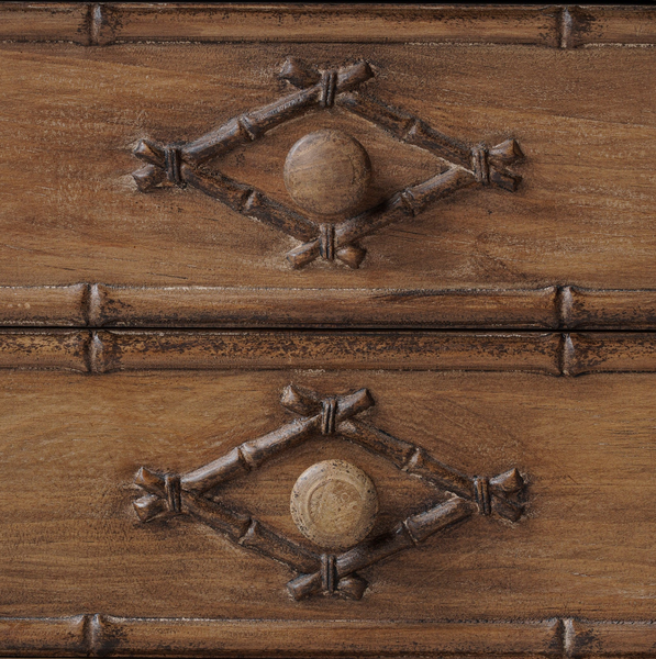 Bahama Faux Bamboo Two Drawer Nightstand - Matthew Izzo Collection