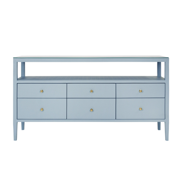 Jordan Light Blue Linen Console Table