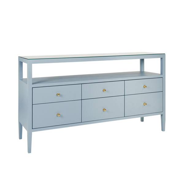 Jordan Light Blue Linen Console Table