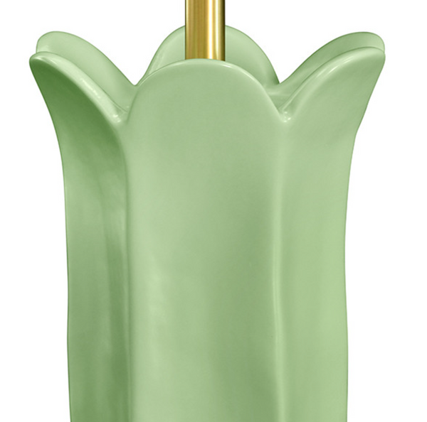 Lyla Green Glaze Table Lamp with Shade