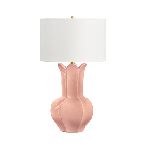 Lyla Pink Glaze Ceramic Table Lamp with Shade