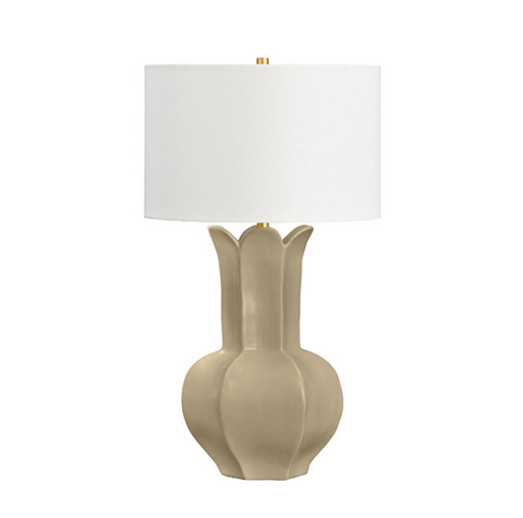 Lyla Beige Glaze Ceramic Table Lamp with Shade