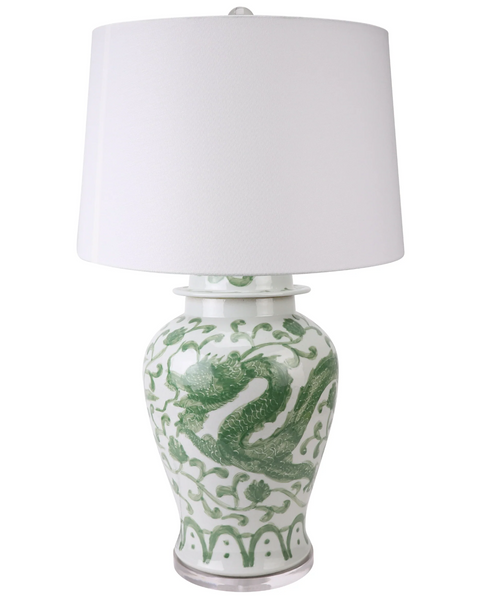 Jingdezhen Porcelain Hand-Painted Temple Jar Table Lamp