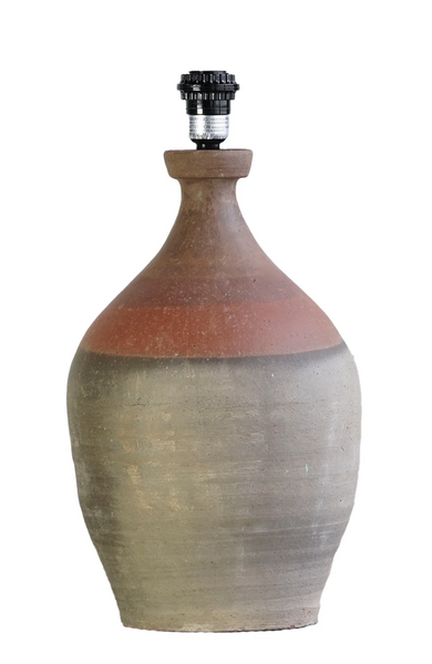 Upcycled Clay Rice Wine Bottle Table Lamp