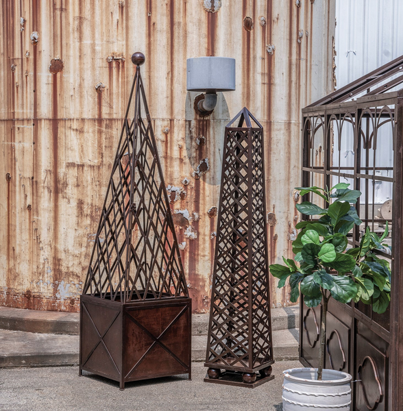 Cast Iron Topiary Obelisk - Large