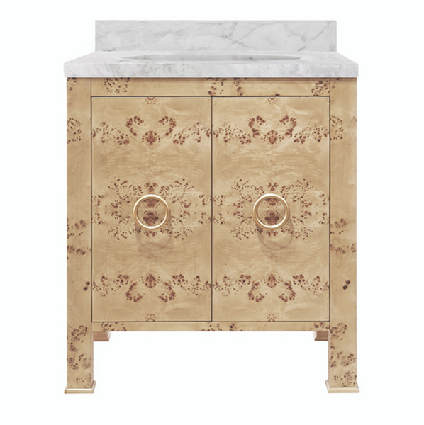 Blanche Single Sink Bath Vanity - Light Burlwood or Navy