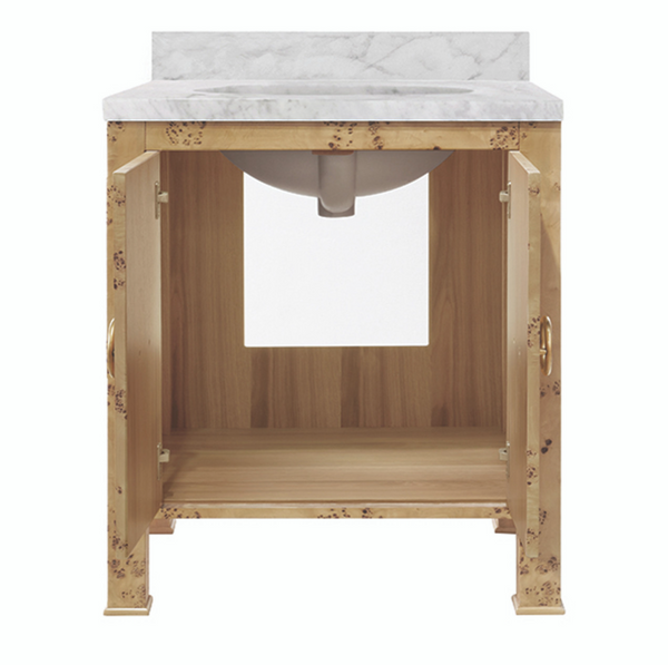 Blanche Single Sink Bath Vanity - Light Burlwood or Navy