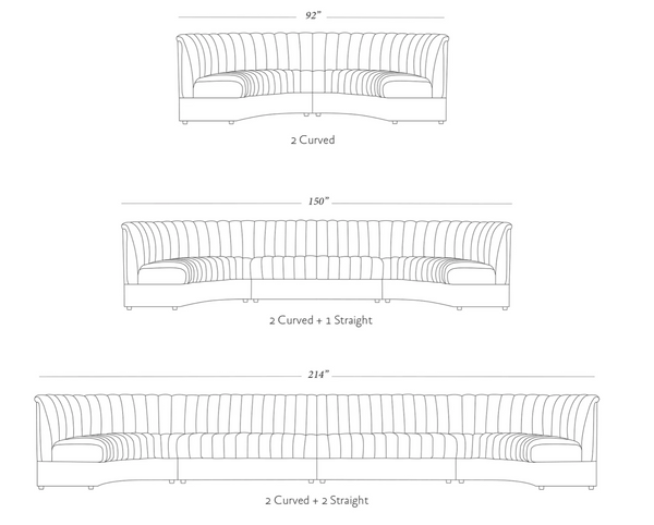 Estelle Oatmeal Modular Sofa - Straight, Curved, or Outside Corner