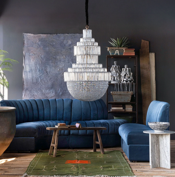 Estelle Navy Modular Sofa - Straight, Corner, or Outside Corner