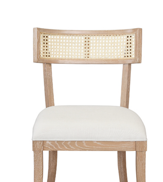 Britta Klismos Counter Stool - Matte White Lacquer or Cerused Oak