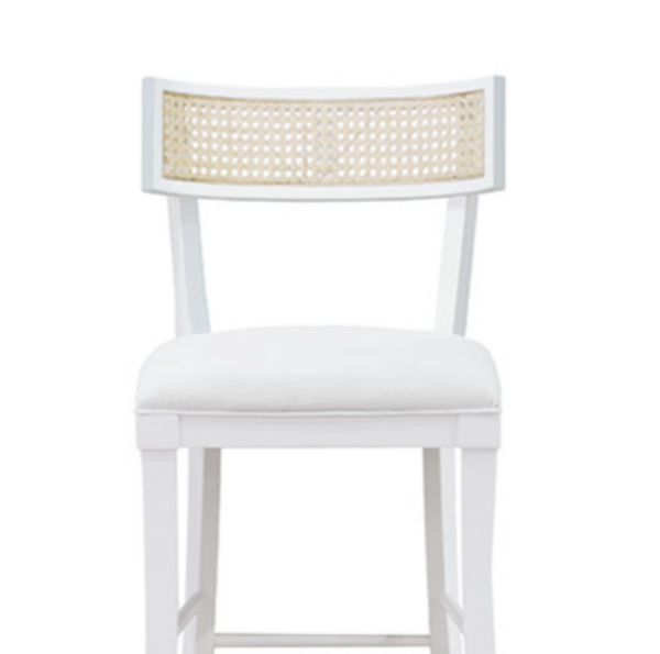 Britta Klismos Counter Stool - Matte White Lacquer or Cerused Oak