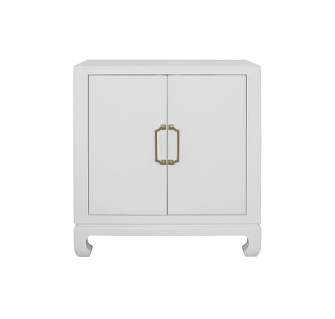 Worlds Away Renwick White Lacquer Accent Chest - Matthew Izzo Home
