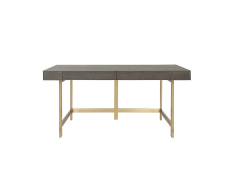 Worlds Away Boone Modern Smoke Grey Desk - Matthew Izzo Home