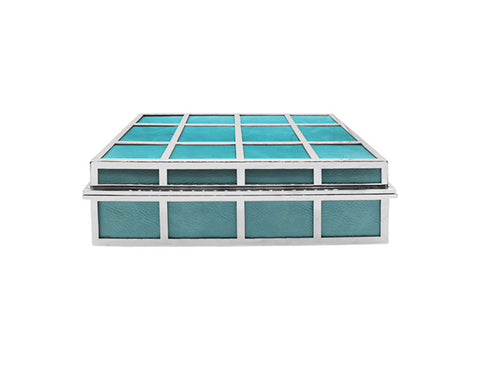 Worlds Away Percy Turquoise Decorative Box - Matthew Izzo Home