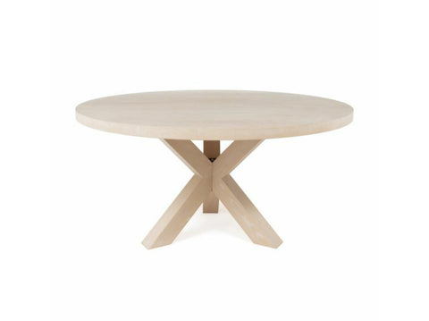 Worlds Away Greer Round Oak Dining Table - Matthew Izzo Home