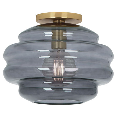 Robert Abbey Horizon Smoke Grey Glass Flushmount - Matthew Izzo Home