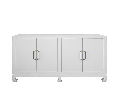 Worlds Away Drayton White Four Door Chest - Matthew Izzo Home