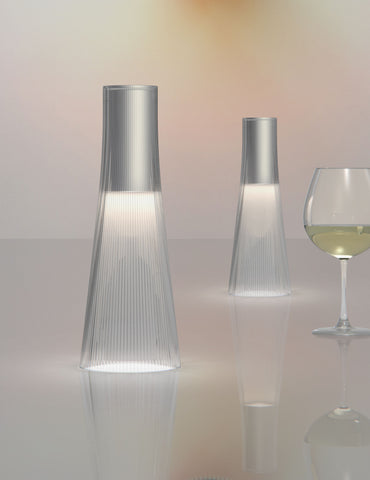 Pablo Designs Candél Clear/Silver Portable Table Lamp - Matthew Izzo Home
