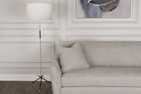 Robert Abbey Thatcher Nickel Floor Lamp - Matthew Izzo Home