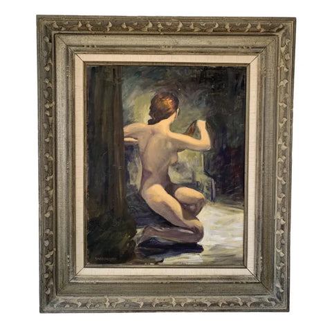 RARE Mid-Century Figure Painting by Giragos Der Garabedian - Matthew Izzo Home