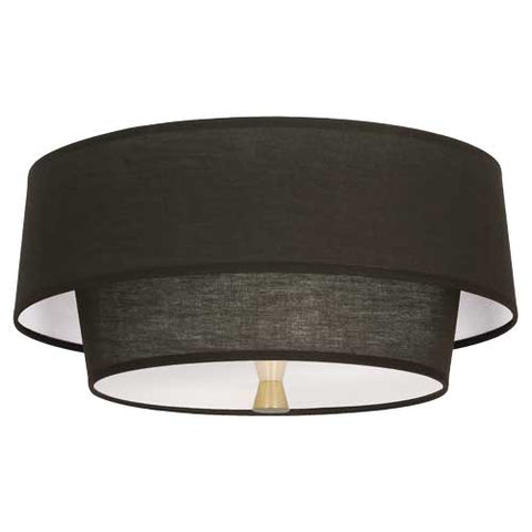 Robert Abbey Decker Raven Black Flushmount - Matthew Izzo Home