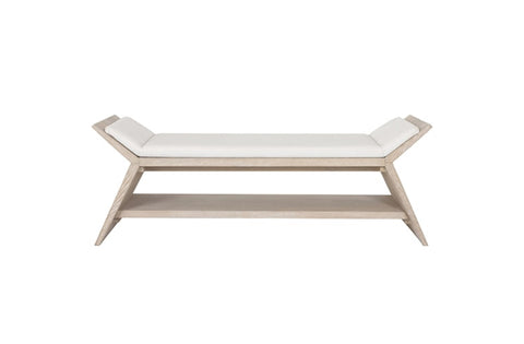 Worlds Away Peria Large Modern Oak Bench - Matthew Izzo Home