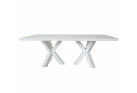 Worlds Away Haines Minimalist White Dining Table - Matthew Izzo Home