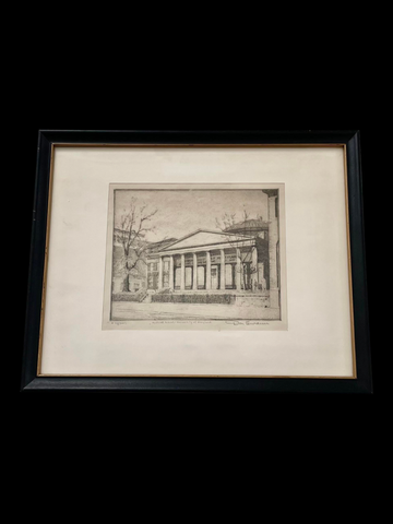 Original Don Swann Etching "Law School U. of Maryland' Limited Edition - Matthew Izzo Home