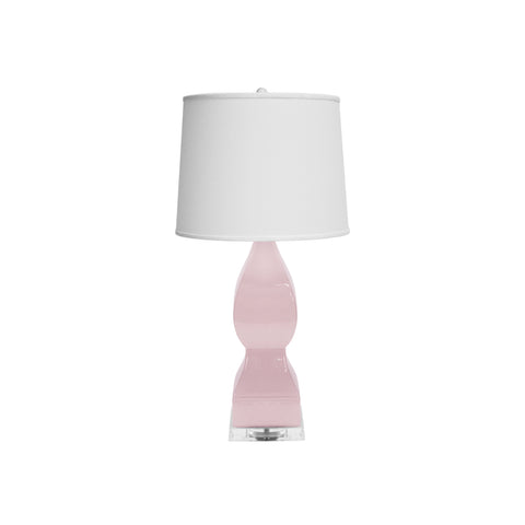 Worlds Away Gwyneth Ceramic Lamp with Linen Shade - Matthew Izzo Home