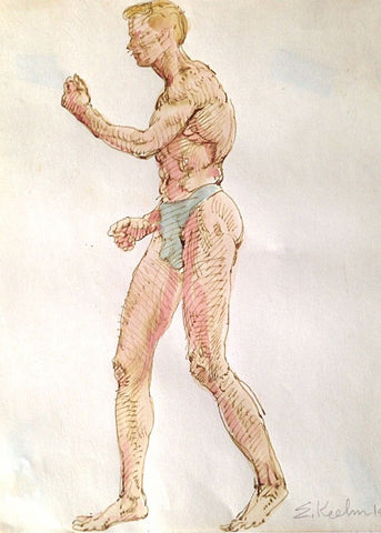 Evan Keehn Watercolor Drawing - Matthew Izzo Home
