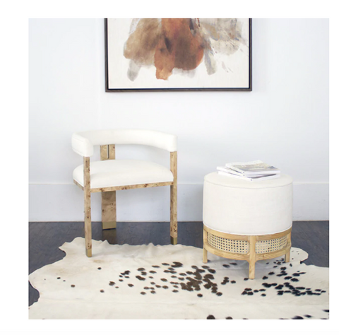 Worlds Away Lyanna Rustic Pine Stool - Matthew Izzo Home