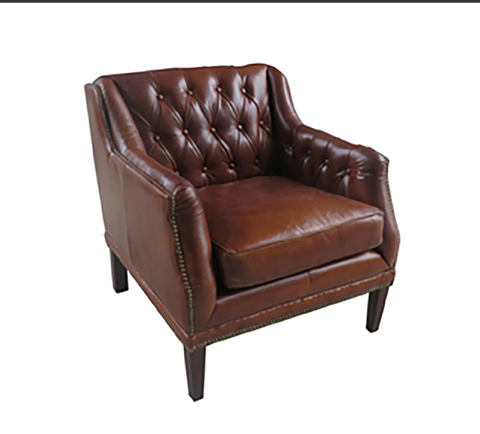 Chatsworth Chesterfield Leather Chair - Matthew Izzo Collection - Matthew Izzo Home