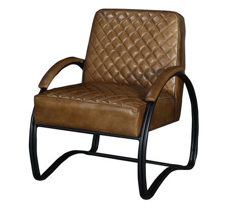 Ravenna Leather Lounge Chair - Matthew Izzo Collection - Matthew Izzo Home