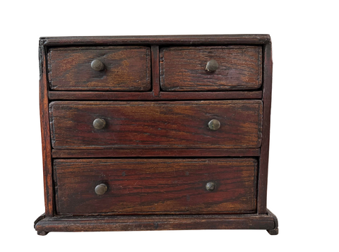 Antique 19th Century English Mahogany Box, Chest of Drawers Design - Matthew Izzo Home