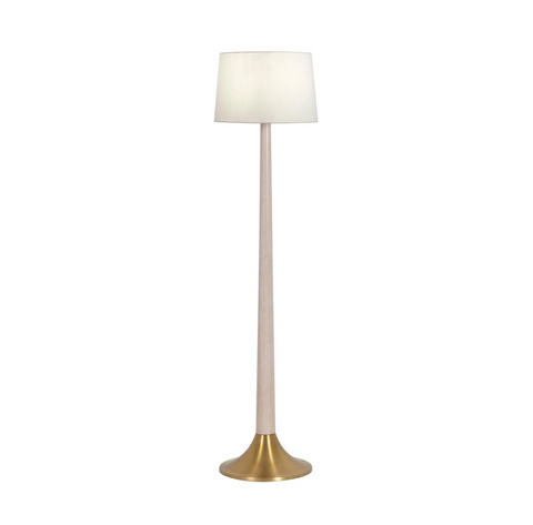 Worlds Away Stanton Floor Lamp - Washed Cerused Oak - Matthew Izzo Home