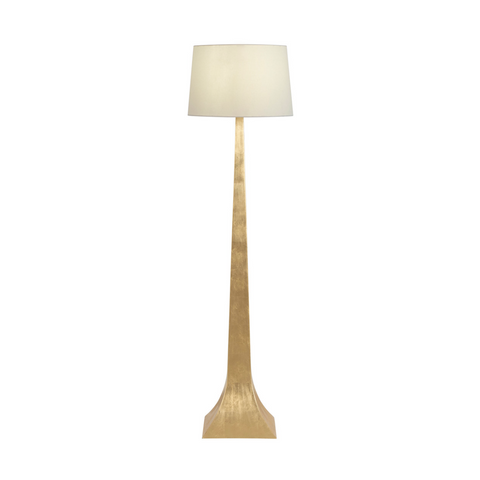 Worlds Away Reaves Floor Lamp - Gold Leaf - Matthew Izzo Home