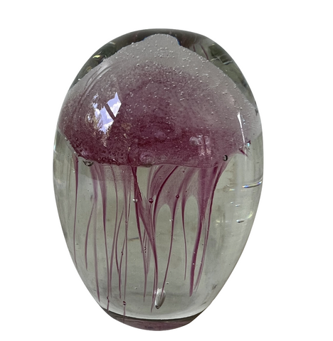 Mid-Century Pink Jellyfish Glass Paperweight - Matthew Izzo Home