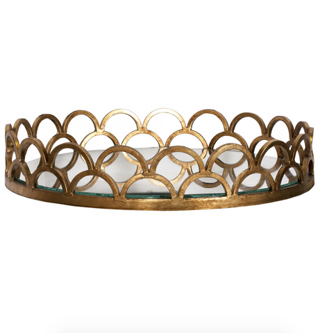 Worlds Away Evelyn Metallic Serving Tray - Matthew Izzo Home